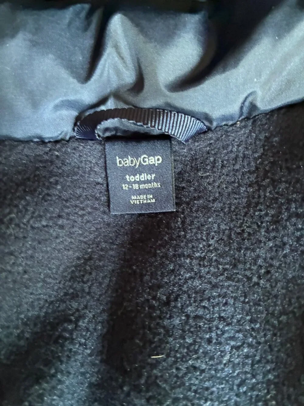 Baby Gap Girl Puffer Hooded Navy Jacket Coat  12-18 M